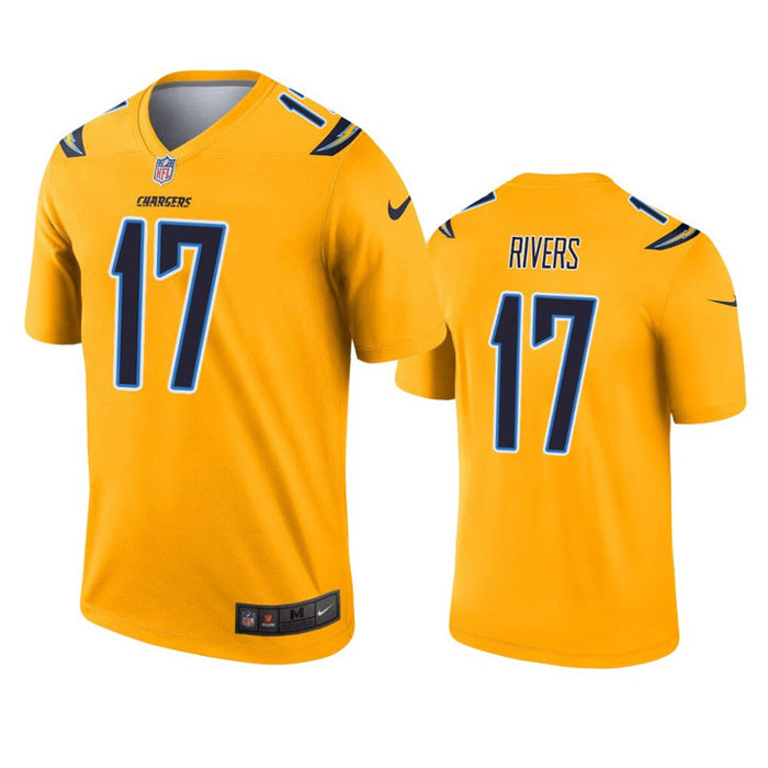 Men's San Diego Chargers Philip Rivers Inverted Legend Jersey - Gold